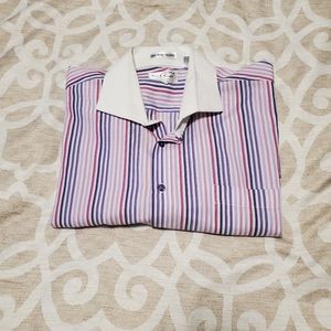Men multi stripes dress shirt